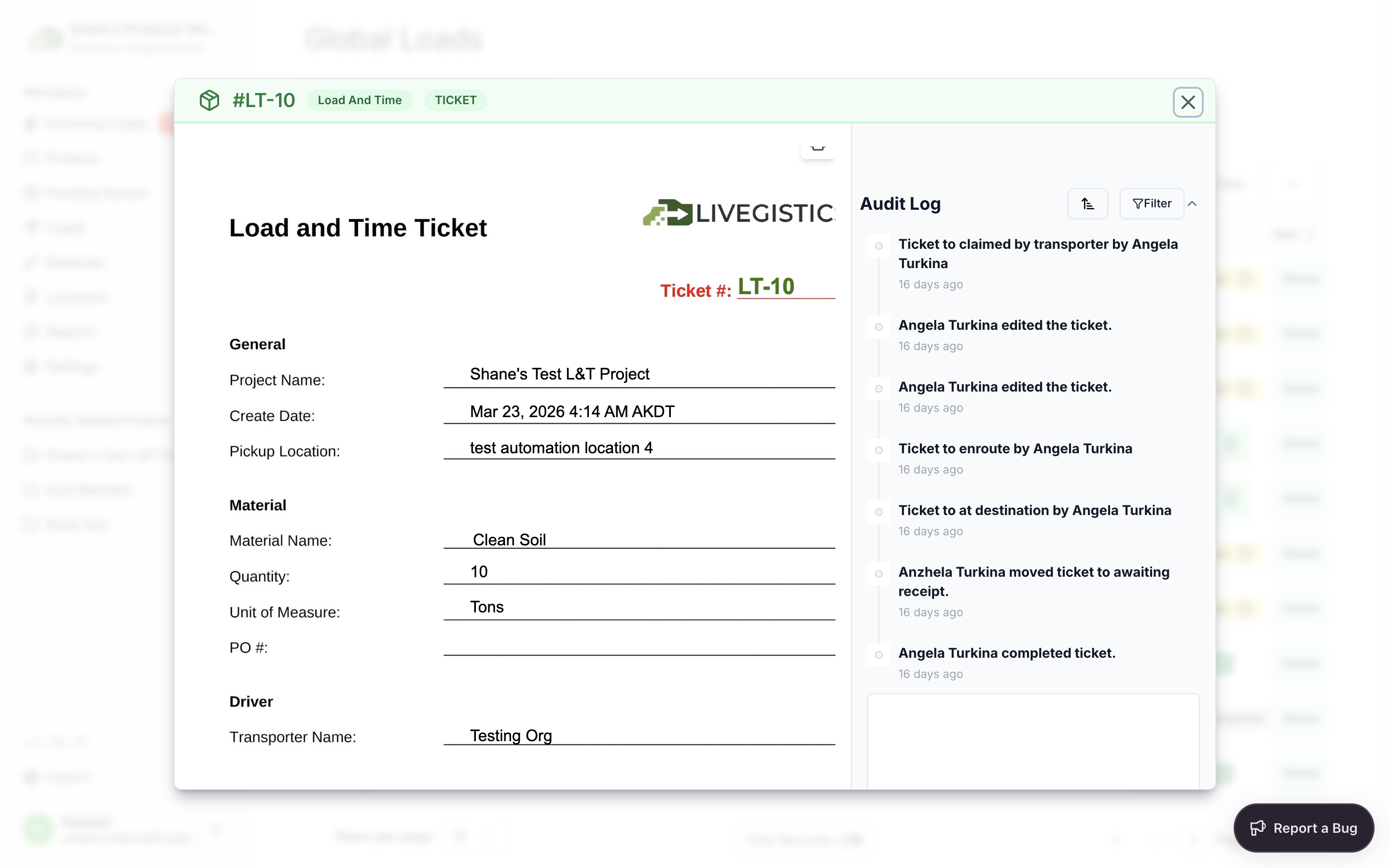 Compliance audit dashboard